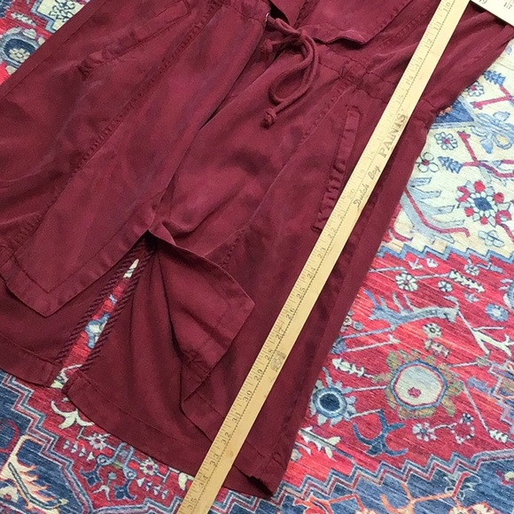 🍂MAX JEANS Sienna Tencel Drape Front Duster Rope Tie Long Length - Picture 8 of 10